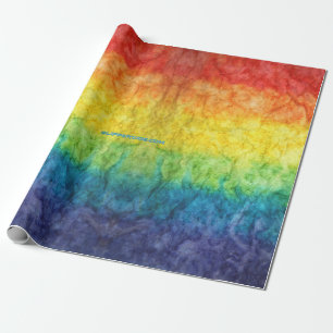 Papier Cadeau Le drapeau tie-dyé de SlipperyJoe arc-en-ciel pres