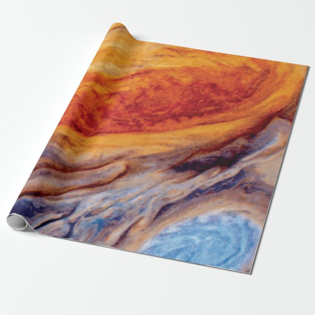 Papier Cadeau Le grand endroit rouge de Jupiter - NASA Voyager P (Déroulé)