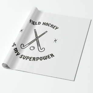 Papier Cadeau Le hockey sur gazon est ma superpuissance