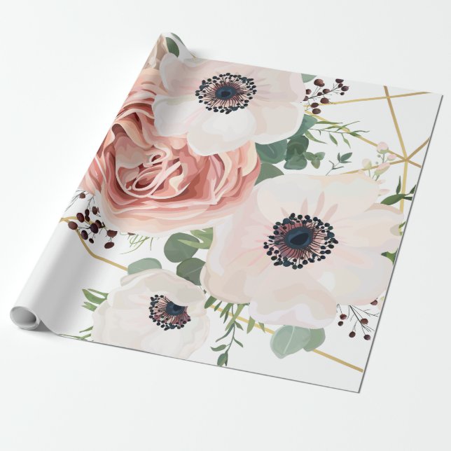 Papier Cadeau le jardin géométrique de petit pain du papier (Déroulé)