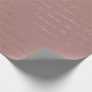 Papier Cadeau Le lilas mauve de vieil or de manuscrit rougissent