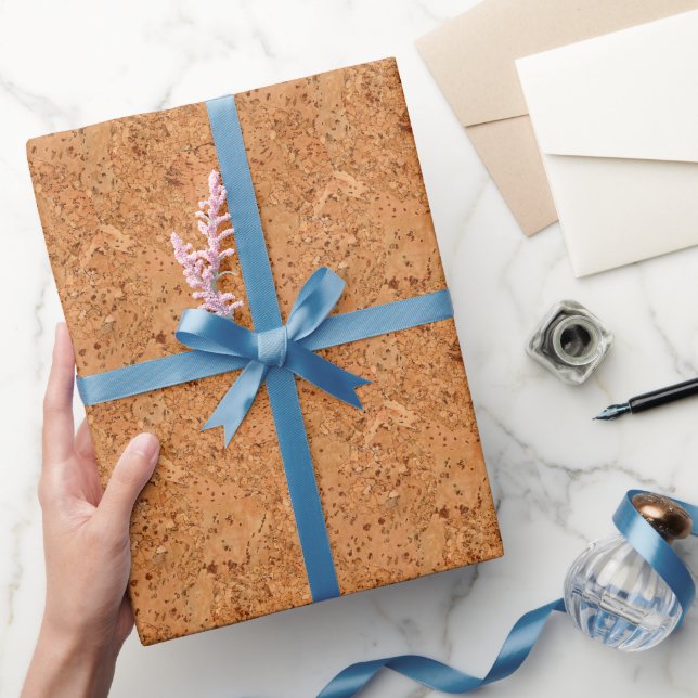 Papier Cadeau Le look de Macadamia Cork Burl Wood Grain (Cadeaux)