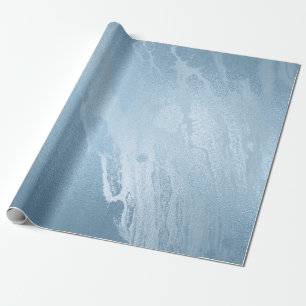 Papier Cadeau Le marbre bleu frais élégant et moderne