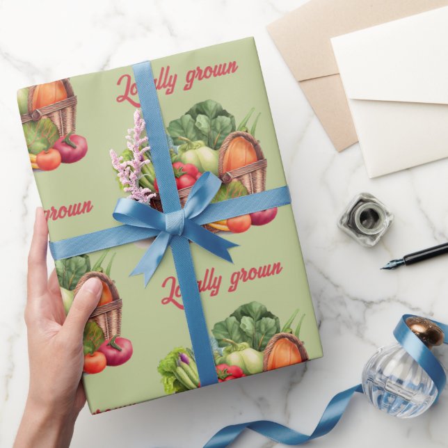 Papier Cadeau Le marché des fermiers Cultivé localement Baby sho (Cadeaux)