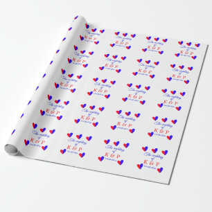 Papier Cadeau Le mariage d'ajouter le nom du couple date de la l