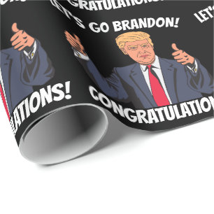 Papier Cadeau LE mariage TRUMP ALLONS LE DOCUMENT D'ÉTIQUETAGE B