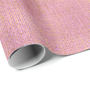 Papier Cadeau Le mauve de toile d'or de rose de rose de texture