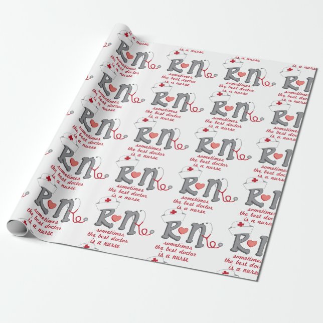 Papier Cadeau Le Meilleur Médecin Est Une Infirmière (Déroulé)