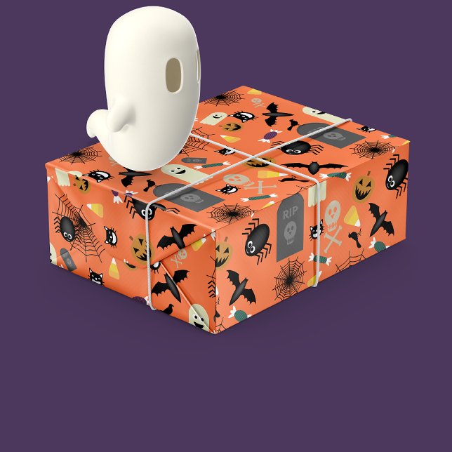 Papier Cadeau Le Motif d'Halloween de l'enfant (Créateur téléchargé)