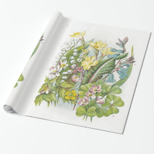 Papier Cadeau Le muguet vintage de fleurs sauvages floral