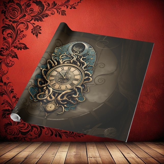 Papier Cadeau Le mystérieux mouvement steampunk. (Créateur téléchargé)