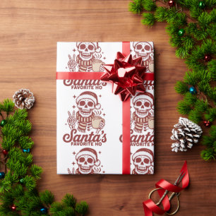 Papier Cadeau Le Noël sarcastique squelette préféré du Père Noël