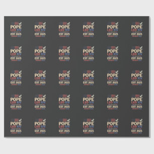 Papier Cadeau Le pape Leo XIV est. Drapeau 4 juillet USA 2025