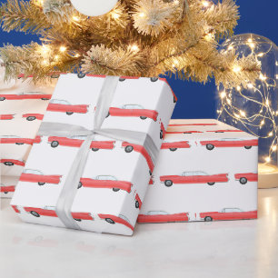 PAPIER CADEAU LE PAPER DE WRAPPING CLASSIC CAR CADDY CHRISTMAS