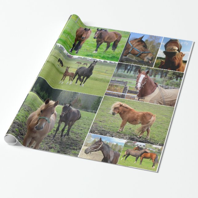 Papier Cadeau Le papier d'emballage de l'amant de cheval (Déroulé)