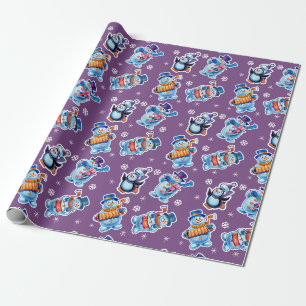Papier Cadeau Le pays des merveilles Snowfolk d'hiver