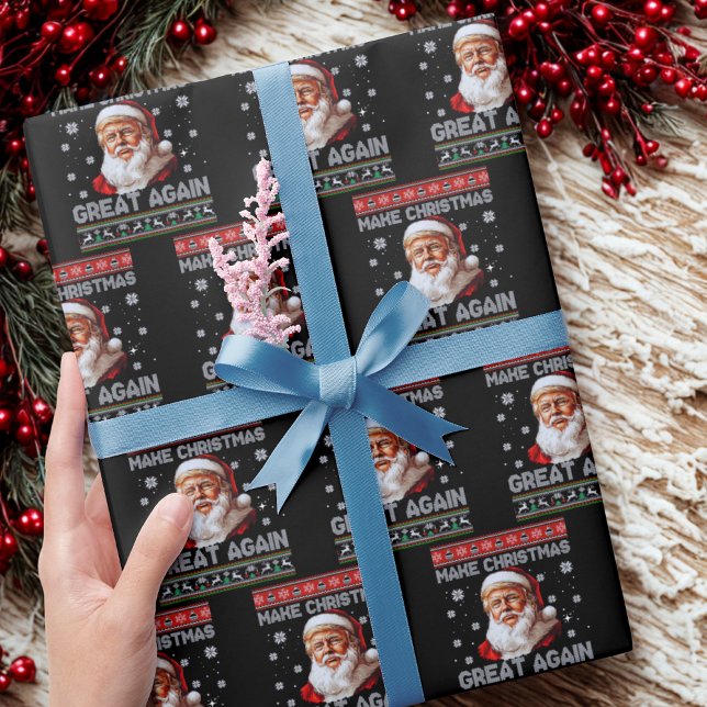 Papier Cadeau Le Père Noël de Trump rend Noël magnifique (Créateur téléchargé)