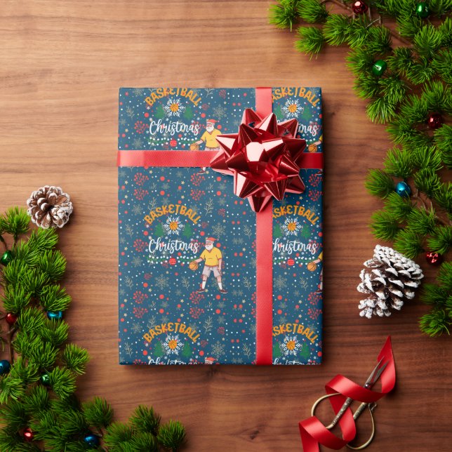 Papier Cadeau Le Père Noël joue avec Noël (Cadeau de vacances)