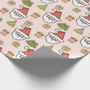 Papier Cadeau Le père noël mignon
