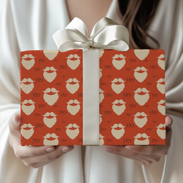 Papier Cadeau Le Père Noël moderne Ho Ho Ho Noël (Créateur téléchargé)