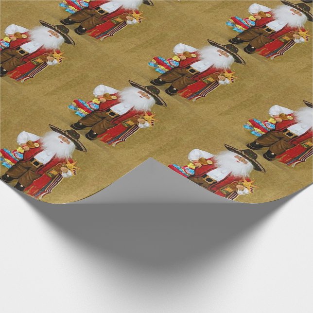 Papier Cadeau Le père noël texan du sud-ouest mexicain (Coin)