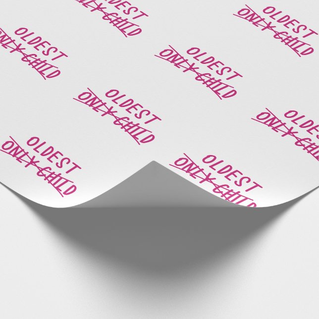 Papier Cadeau Le plus âgé avec un seul enfant traversé (Coin)