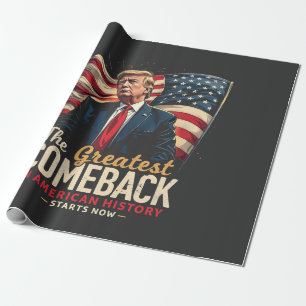 Papier Cadeau Le plus grand retour de l'histoire américaine Trum