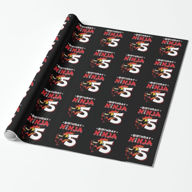 Papier Cadeau Le poison de Ninja Birthday (Déroulé)