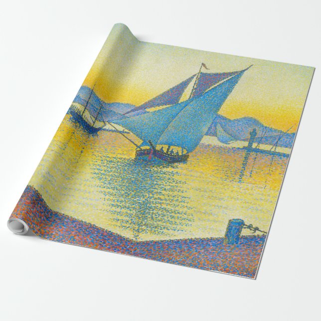 Papier Cadeau Le port au coucher du soleil, Signac (Déroulé)