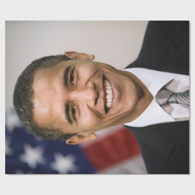Papier Cadeau Le président américain élu Barack Obama (Plat)