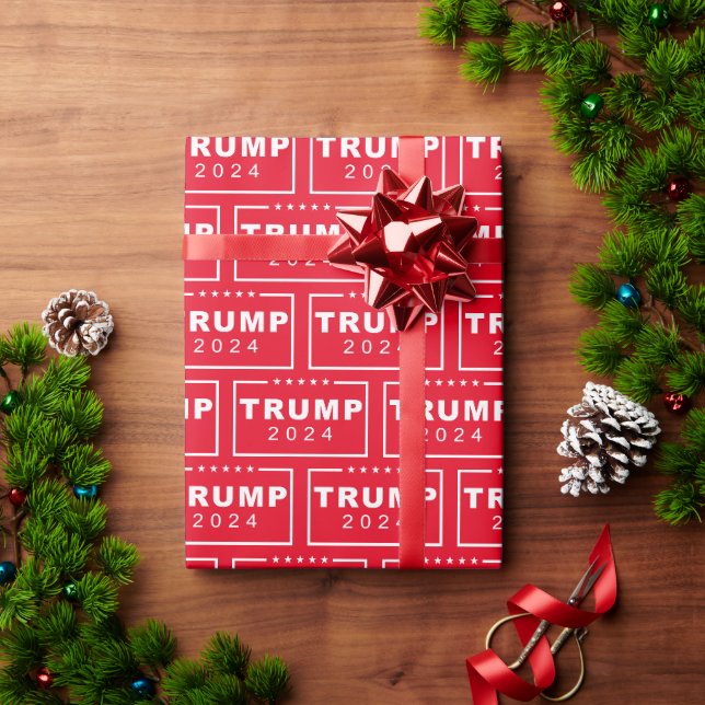 Papier Cadeau Le président Donald Trump 2024 Noël des icônes (Cadeau de vacances)