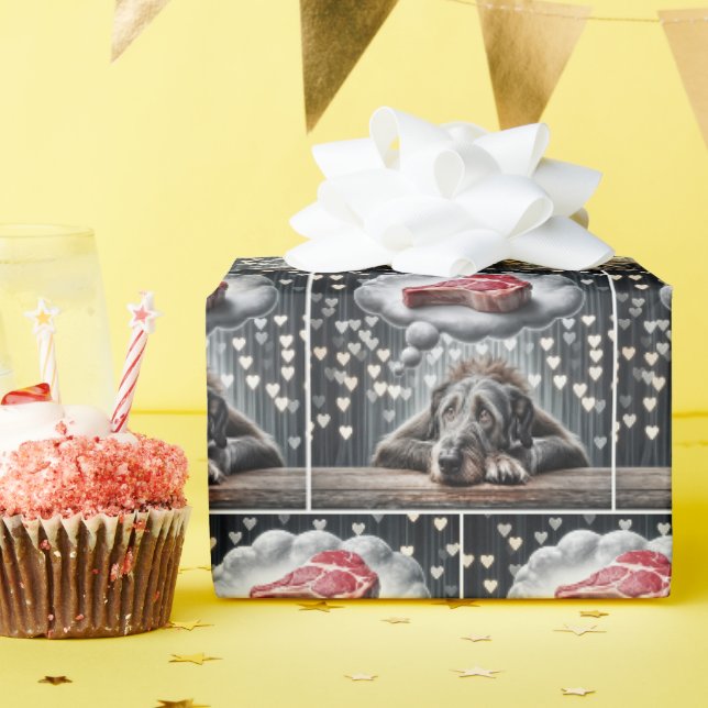 Papier Cadeau Le rêve de Steak Dream de Wolfhound en Irlande (Fête d'anniversaire)