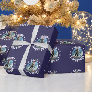 Papier Cadeau Le Ski Est Ma Superpuissance