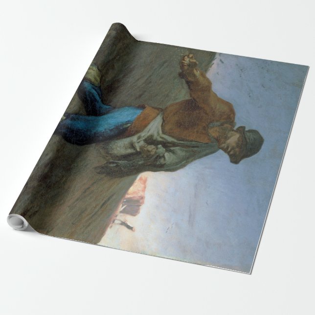 Papier Cadeau Le Sower, Jean-François Millet (Déroulé)