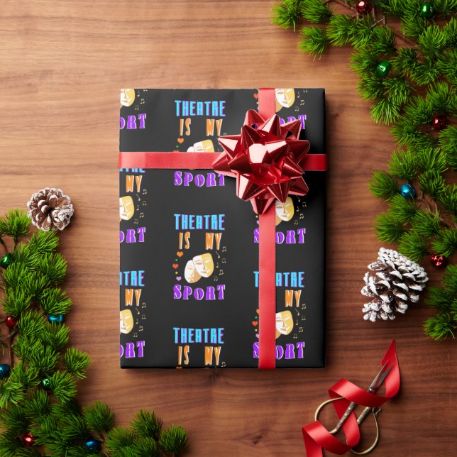 Papier Cadeau Le Théâtre Est Mon Acteur Sport Drame (Cadeau de vacances)