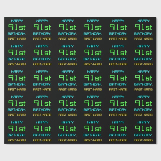 Papier Cadeau Le thème de l'informatique numérique amusante 91èm (Plat)