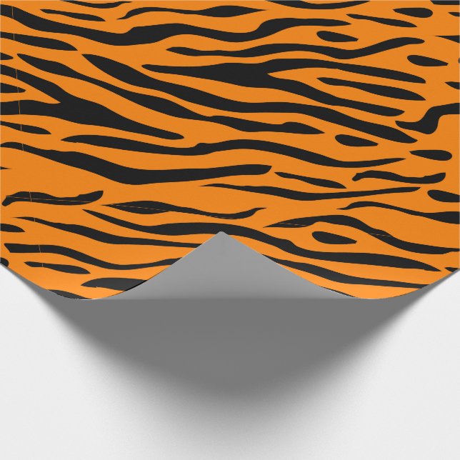 Papier Cadeau Le tigre a barré le papier d'emballage - cadeaux (Coin)