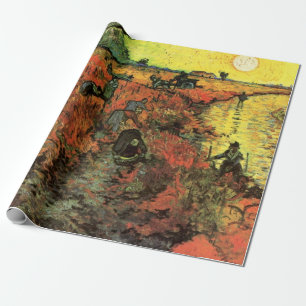 Papier Cadeau Le vignoble rouge par Vincent van Gogh