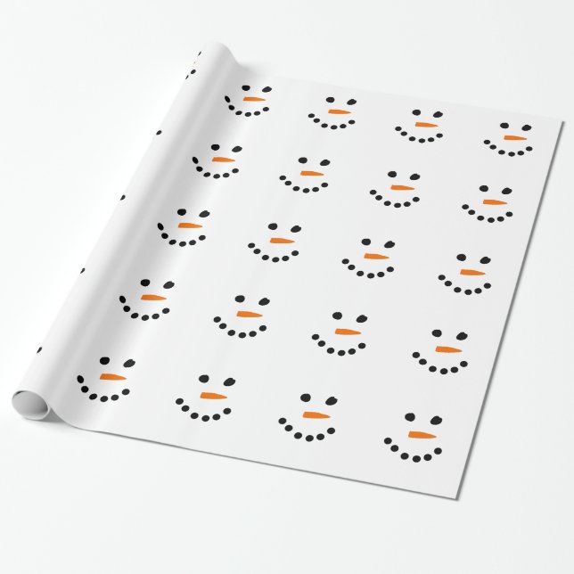 Papier Cadeau Le visage de Snowman (Déroulé)