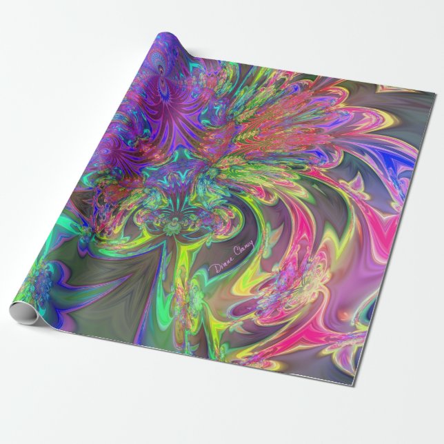 Papier Cadeau L'éclat rougeoyant de couleur, soustraient Deva (Déroulé)