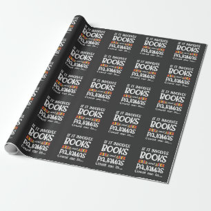 Papier Cadeau Lecteur de livres Pajamas Bookworm lecture amusant