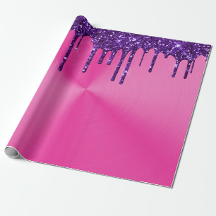 Papier Cadeau Lecteurs de Parties scintillant violet en métal r