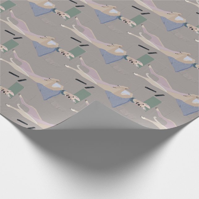 Papier Cadeau Leo, le papier d'enveloppement Greyhound 30X6' (Coin)