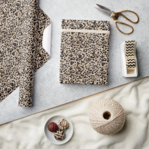 Papier Cadeau Leopard Imprimé Animalier Mariage Moderne