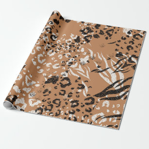 Papier Cadeau Léopard moderne. Motif. Arrière-Plan. La nature sa