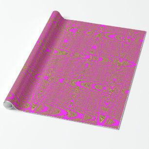 Papier Cadeau Léopard rose chaud moderne géométrique Vague Abstr