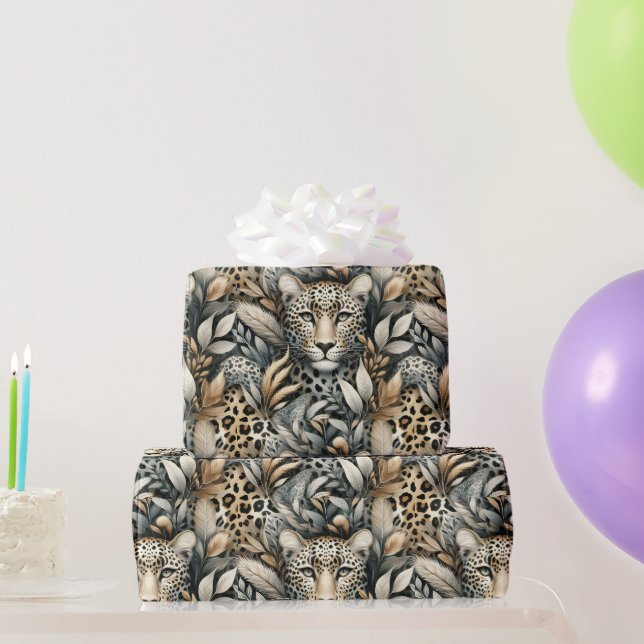 Papier Cadeau Léopards sauvages (Cadeaux de fête)