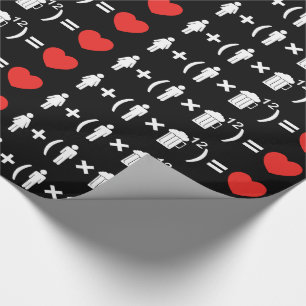 Papier Cadeau L'équation d'amour pour les hommes