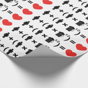 Papier Cadeau L'équation d'amour pour les hommes
