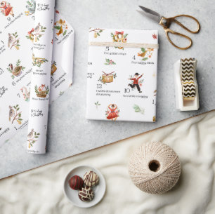 Papier Cadeau Les 12 jours de Noël   Vacances